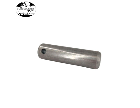 HHC-0673 Nonstandard Machining Customized Carbon Steel Cylindrical Pin with Hole, Headless Single-hole Terminal Pin Shaft end Bar