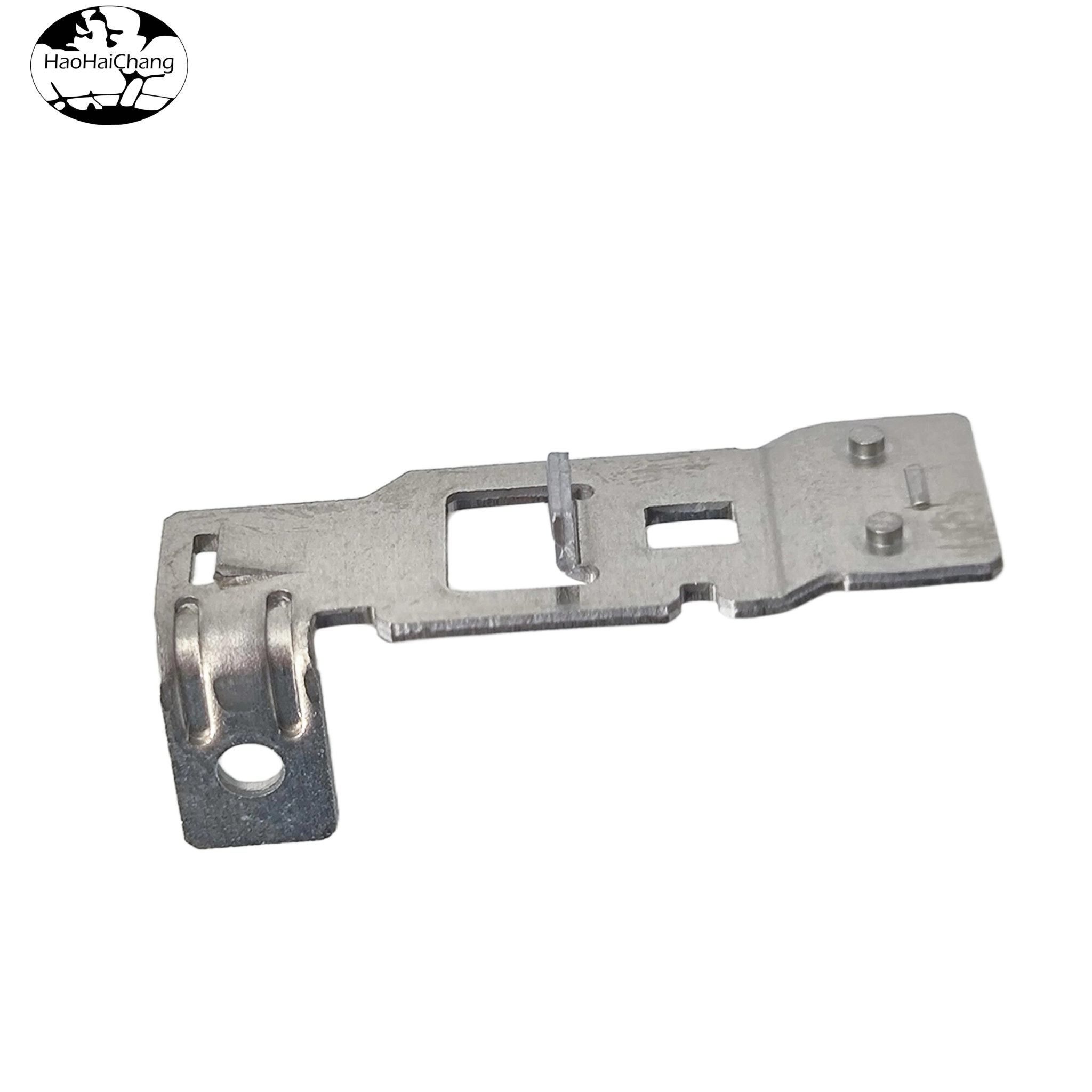 HHC-0735 Customized precision stamping non-standard parts Metal fasteners Stainless steel inner folding spring bracket