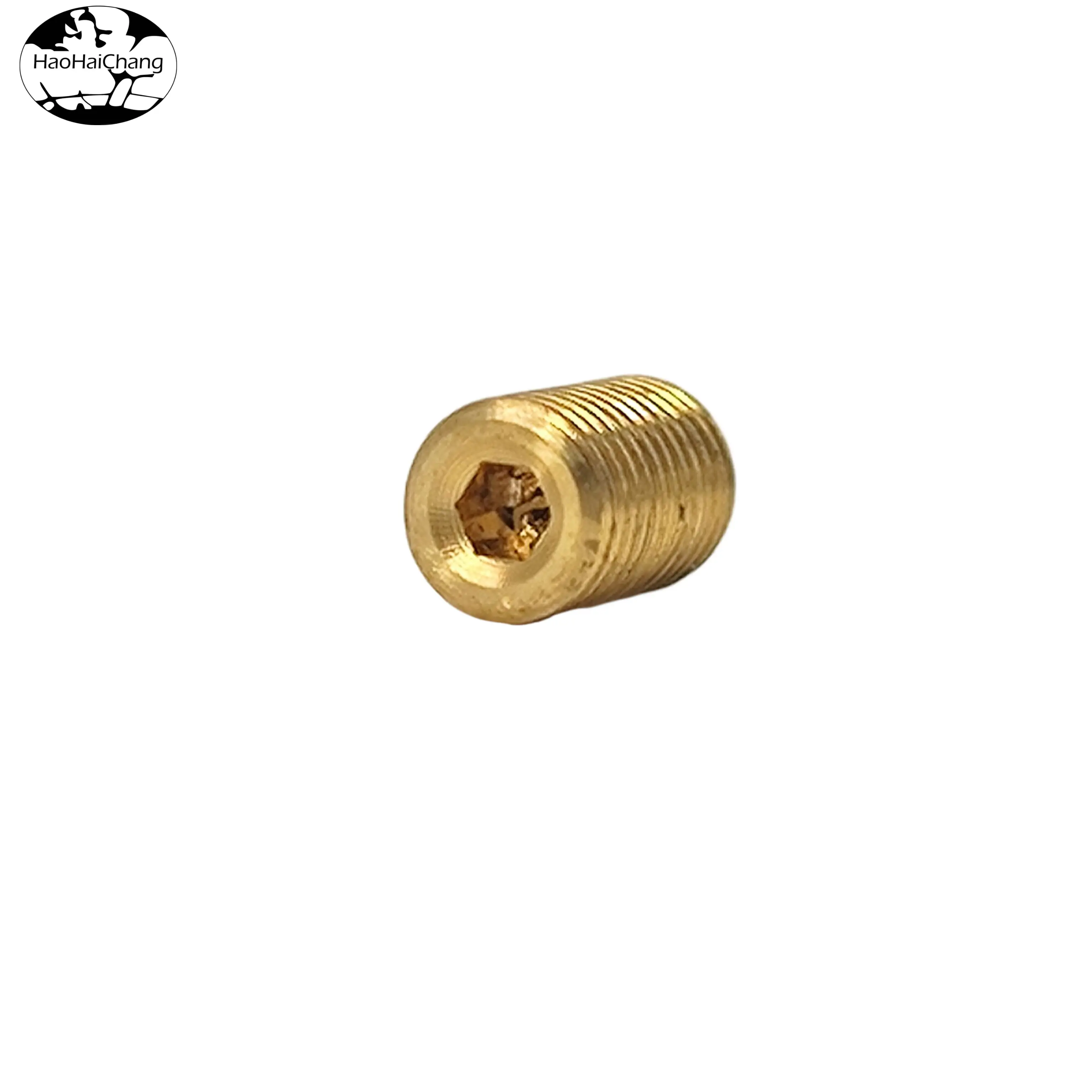 HHC-0474 Custom automatic lathe parts, aerospace accessories, hexagonal gold-plated studs, M4 screws