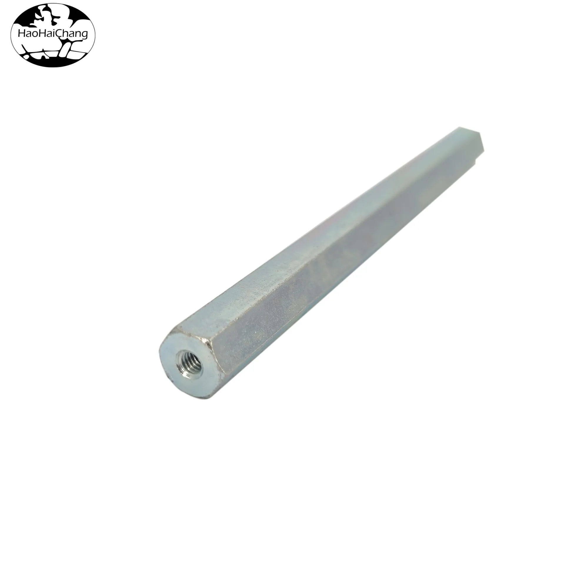 HHC-0573 Custom automatic lathe processing M4 M6 galvanized steel transfer hexagonal internal thread stud